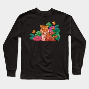 Watercolor tiger in wild Long Sleeve T-Shirt